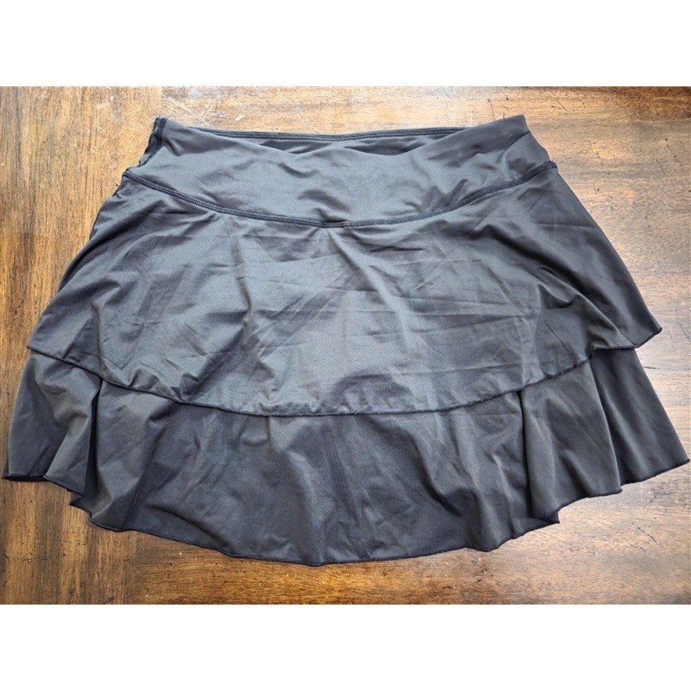NWT Coo Run L Black Ruffle Layer Skirt Skort Black 127237